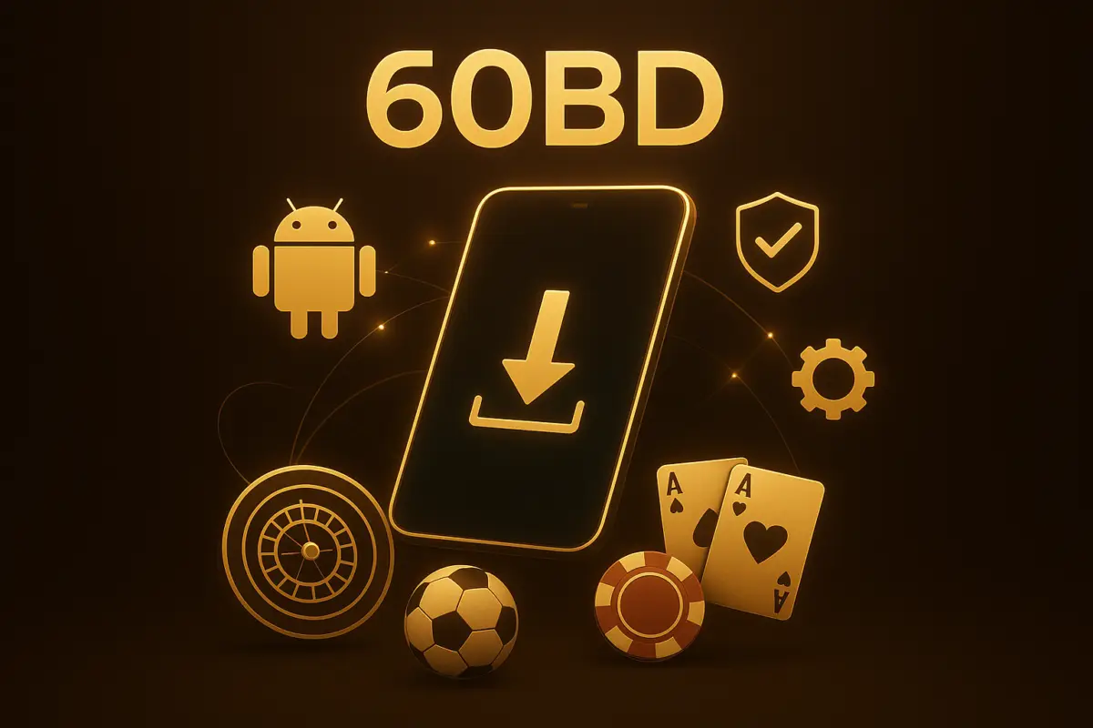 60BD (BD 60BD Games) app download on an Android phone the APK install screen and a download arrow